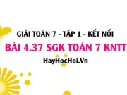 Bài 4.37 SGK Toán 7 tập 1 Kết nối tri thức